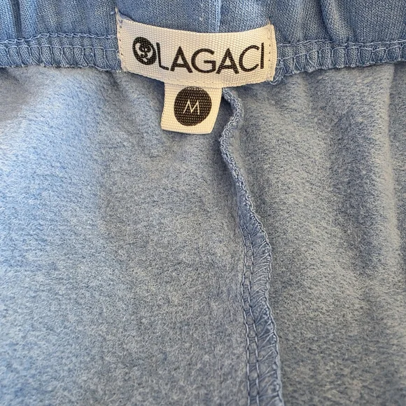 Legaci Block Island RI Baby Blue Joggers M Coastal Graphic Swratpants Athleisure - Picture 6 of 10